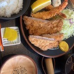 とんかつ とん平 - 海老フライとヒレカツ定食1,490円