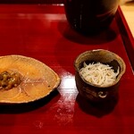 銀座 きた川 - 朴葉味噌　じゃこ