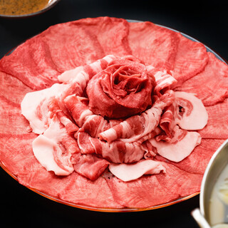 Classic Cow tongue and Kamui pork shabu shabu course