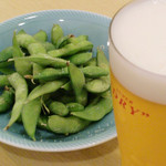 Sagano Bori - まずは枝豆とビールで。