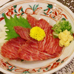 Horse sashimi from Kumamoto