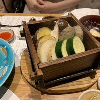 祇園 晩餐 京色 - 野菜の蒸籠蒸し！！