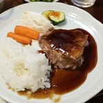 キッチン ブルー グローブ - ご飯を乗せてソースを吸わせます