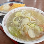 万福食堂 - 料理写真:タンメン＋半オムライス