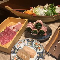 黄金出汁しゃぶと江戸前寿司 肉のあさつ 梅田お初天神店 - 