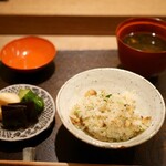 虎白 - 「飯物」鱧の炊き込みご飯 2017年7月