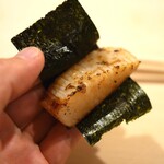 鮨 あらい - 平貝の磯部巻き 2017年8月