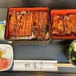 うなぎ林屋 - 鰻重「松」　肉厚な蒲焼きが四枚