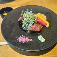 鉄板焼 天 本丸 - お肉。