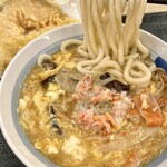 どんどん庵 - あんかけパワーで、麺がすべり落ちる笑