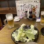 うな串 焼鳥 う福 - 生ビールウマシ！お通しキャベツ盛り