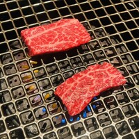 北新地焼肉 きらく - 和牛サガリ焼き焼き♪