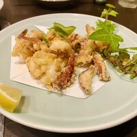 割烹 川田 - イカゲソは唐揚げに