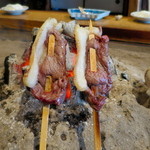 柳家 - 子熊ロース調理中