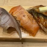 Taishuu Sushi Sakaba Sushimadume - 炙り三貫