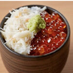 Crab salmon roe rice