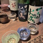 くずし鉄板 あばぐら - 一白水成の３種飲み比べ