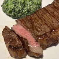 BEEF STEAK CLUB KIYO GINZA - USプライムサーロインステーキ炭焼き
                    クリームスピナッチ