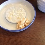 釜あげうどん  - 生姜は自分ですりすり卸して…