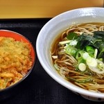 名代 富士そば - ミニかき揚げ丼セット￥500