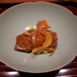 廣澤 - 和牛ハラミとミニトマトの炒め物