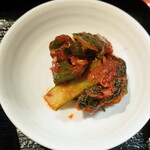 焼肉 わがんせ - ランチメニューの中の”ターサイのキムチ”です。