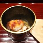 廣澤 - 福王しい茸の車海老真薯詰め焼 干し貝柱と野菜コンソメスープ