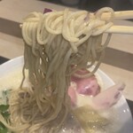 鶏白湯泡ramen たまき - 中細麺！