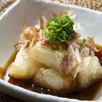 Deep-fried oden radish with dashi soup