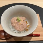 東山無垢 - あん肝ごはん、海苔、奈良漬の細切れゆずが削ってあったように思う。