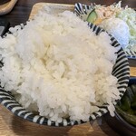 肉豆冨とレモンサワー 大衆食堂 安べゑ - 【2023.12.14(木)】牛タンメンチ定食（並盛・200g）878円→828円のご飯