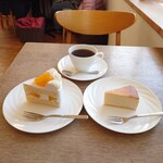 プルニエ - 料理写真:ショコラブレンド、紅まどんなのショートケーキ、クリームチーズ