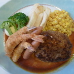 ２５０ｇのハンバーグとエビフライとウインナー等々１１月２２日