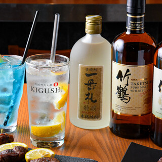 Our original salted lemon series and various highballs are served with beef tongue dishes.