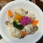 キッチン ブルー グローブ - 上から、ごろっとチキンは、５個でした