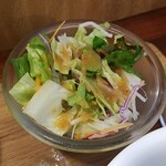 キッチン ブルー グローブ - サラダのアップ