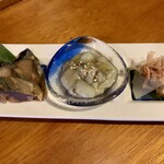 Kaisensumibisakabauoharu - 肴3種盛り