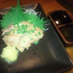 個室居酒屋 にっぽん市 - 天草大王地鶏 白レバー(湯引き) (800円)