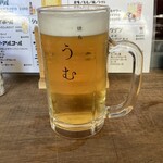 焼鳥うむ - 生ビール390円と激安！