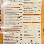 Paglionico Osteria dal 1870 - 裏がメニューw 品数は多くないですがどれも美味そうです