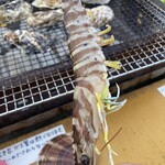 かきのますだ - まだ生きてました。そのまま剥いて焼かずに食べました。