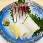 呉竹鮨 - かんぱち、白いか