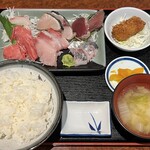Sakanaya Ryougoku - 「さしみ盛合せ定食」￥900