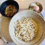 Tamagawa Kantori Kurabu Resutoran - 肉汁うどんとミニねぎとろ丼