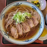 赤ひげ　さくら家 - ◆サービスランチ ◇肉そば(温)◇ミニソースカツ丼◇小鉢