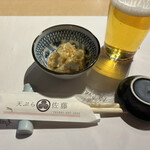 天ぷら佐藤 - お通しのクリーミーなとろけるお豆腐