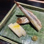 鮓 伊保 - 北海道鵡川（レアもの）のししゃも、べったら漬