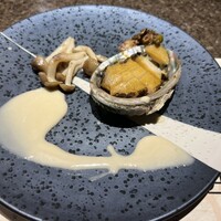 はかたの桜華 本店 - アワビ鉄板焼