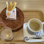 Mosubaga - フレンチフライポテトS（塩なし）＋ブレンドコーヒー