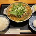 Issei - 鳥取産ぼたん鍋定食（赤味噌酒粕仕立て）